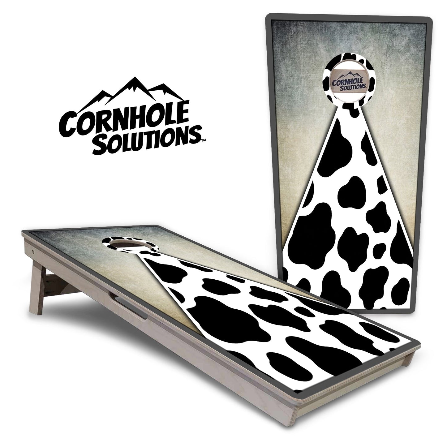 Cow Print Cornhole Boards - Professional Tournament Series