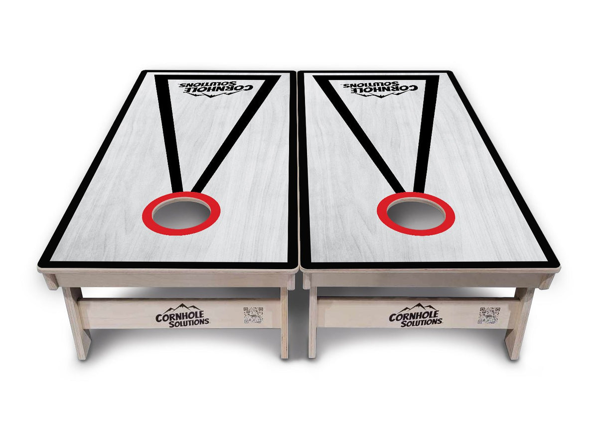 Grey Wash Hole Ring Cornhole Boards – Tournament Series