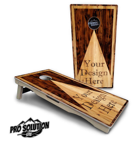 Custom Wooden Triangle Cornhole Boards - Pro Solution Lite Series - Free Shipping!