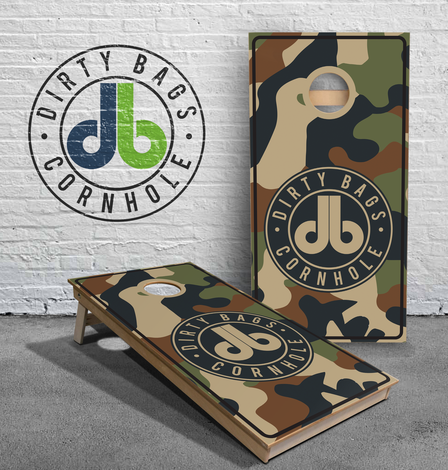 Dirty Bags Professional Cornhole Boards - Camouflage