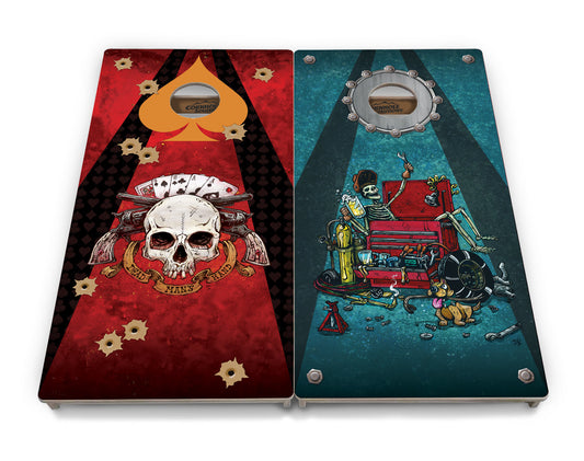 Artist Series Cornhole Boards - Professional Tournament Series - Split Design