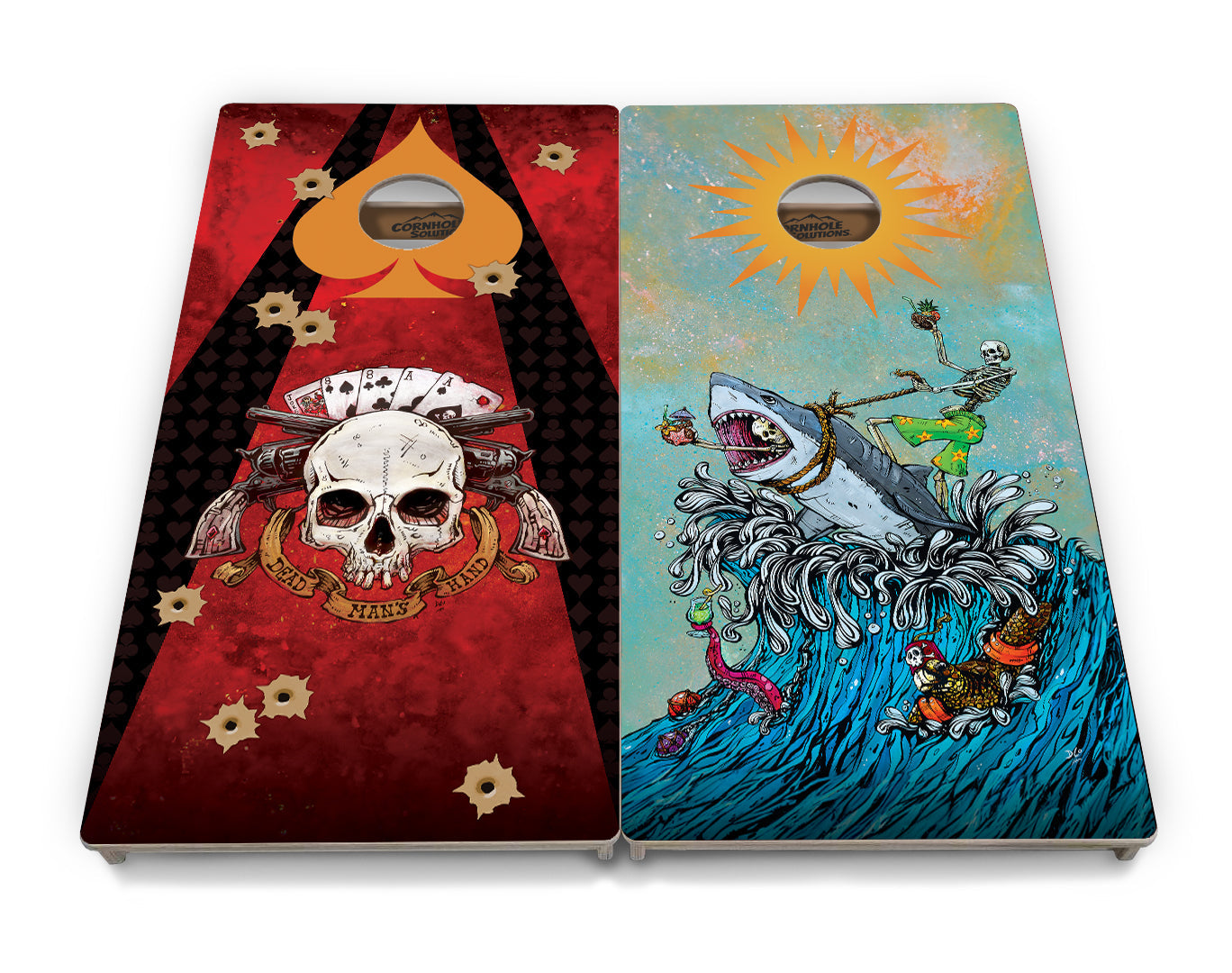 Artist Series Cornhole Boards - Professional Tournament Series - Split Design