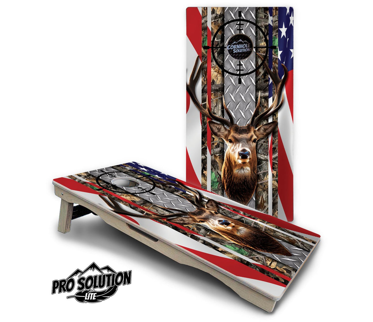 Scope Deer & Fish Flag Cornhole Boards – Pro Lite or Pro Elite