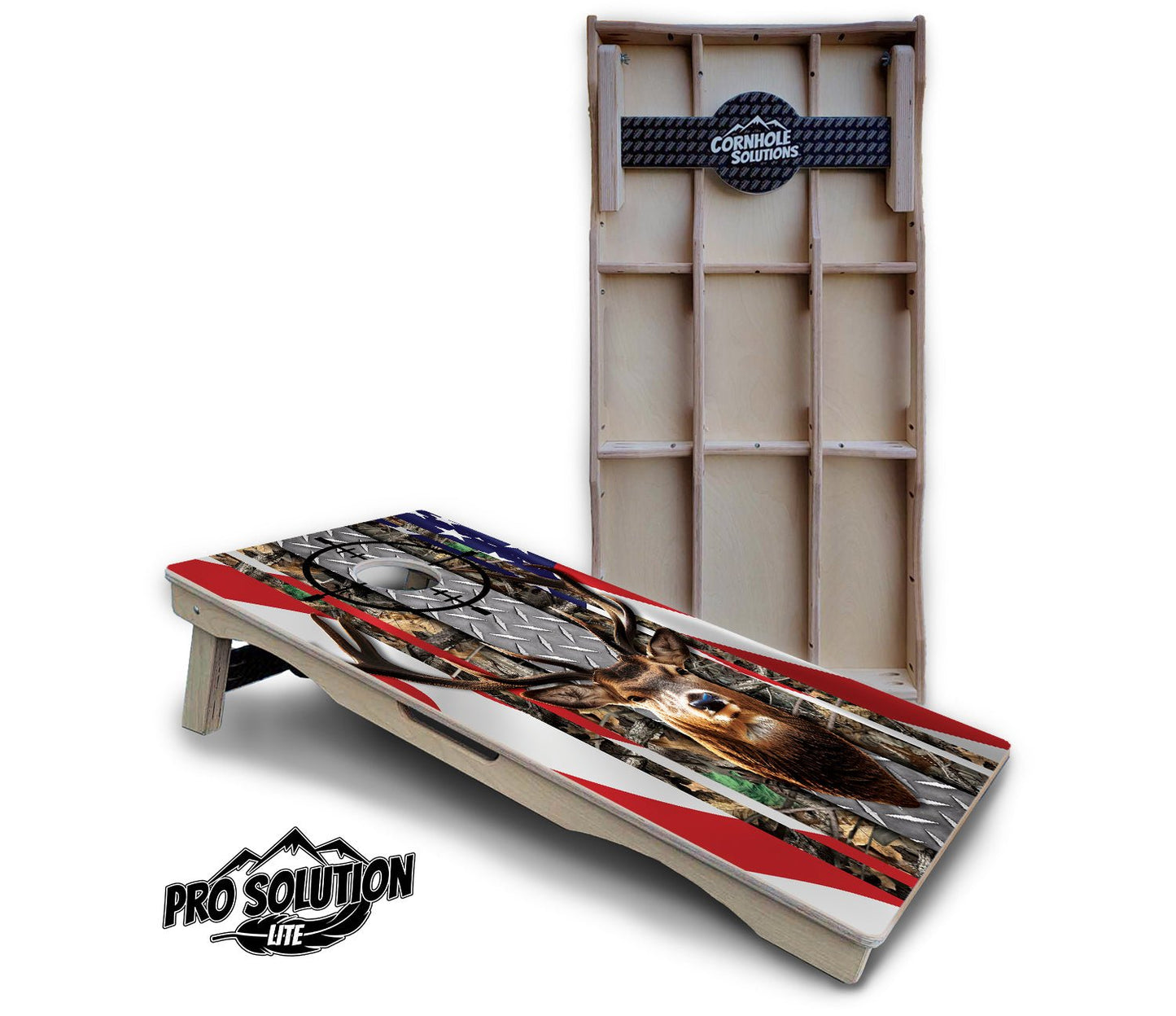 Scope Deer & Fish Flag Cornhole Boards – Pro Lite or Pro Elite