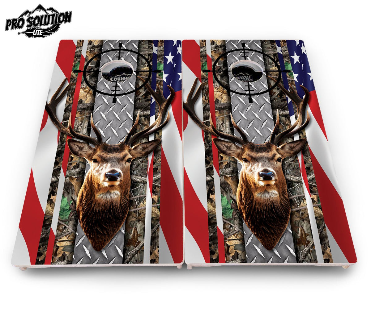 Scope Deer & Fish Flag Cornhole Boards – Pro Lite or Pro Elite