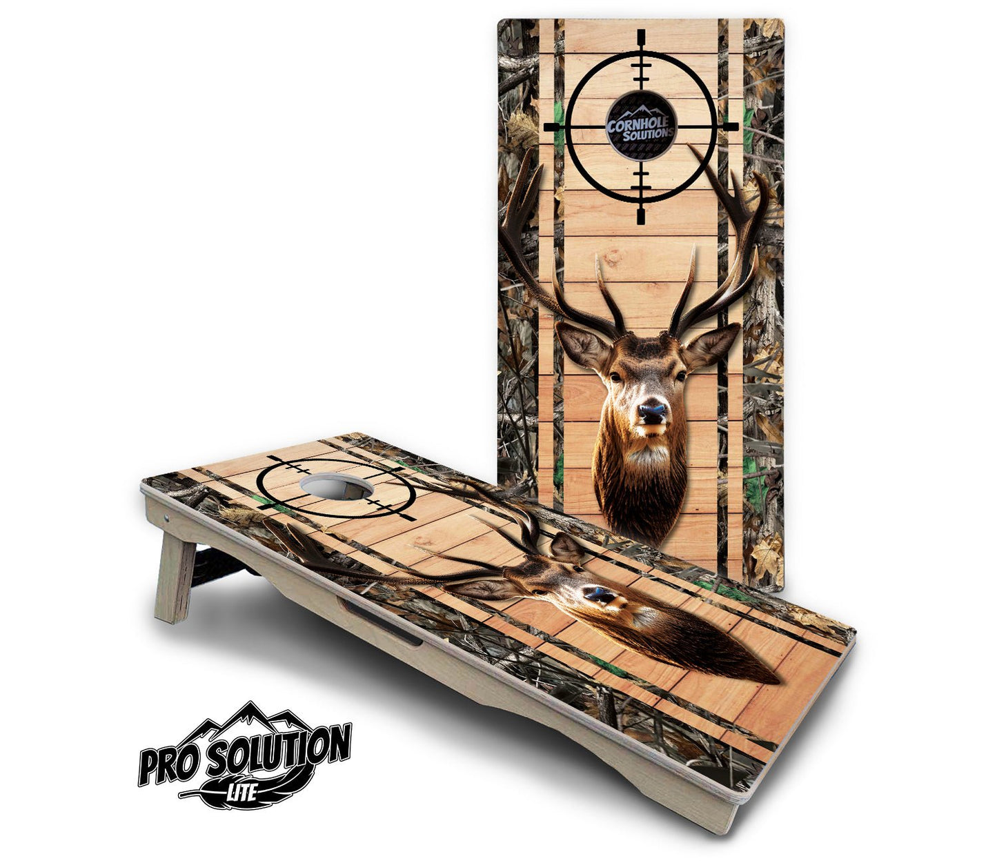 Scope Camo Deer & Fish Cornhole Boards – Pro Lite or Pro Elite