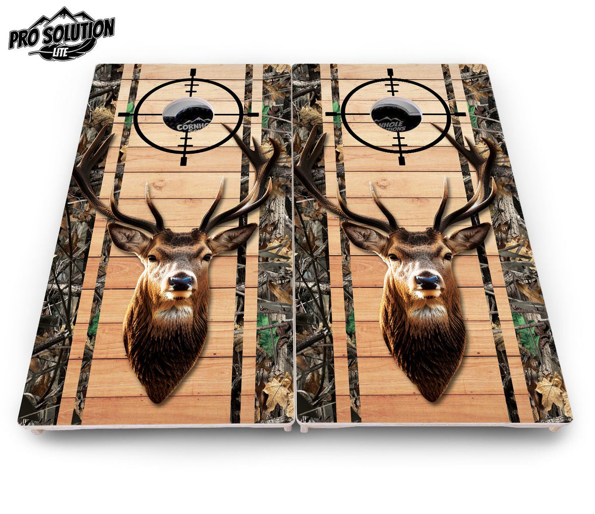 Scope Camo Deer & Fish Cornhole Boards – Pro Lite or Pro Elite