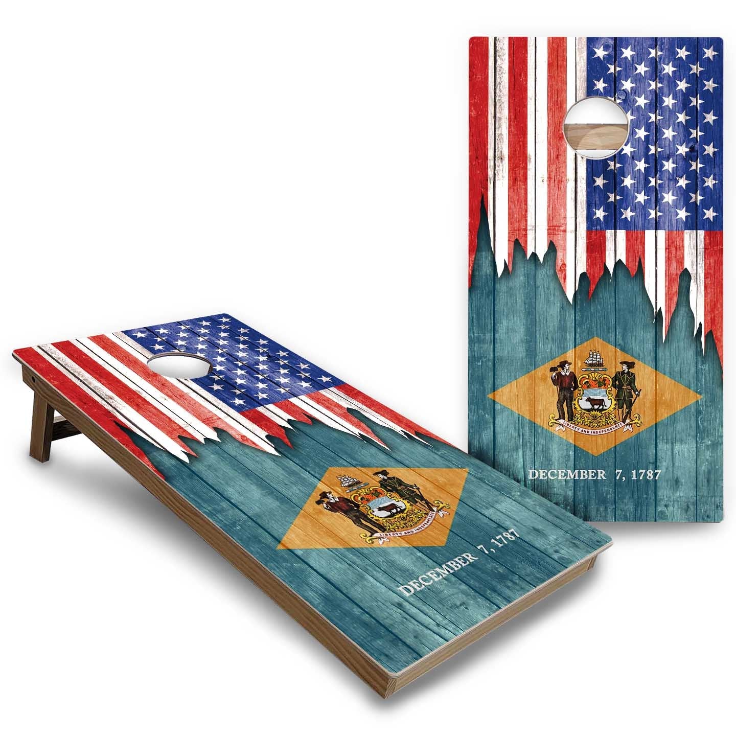 State Flags Alabama to Georgia Cornhole Boards - Backyard Series