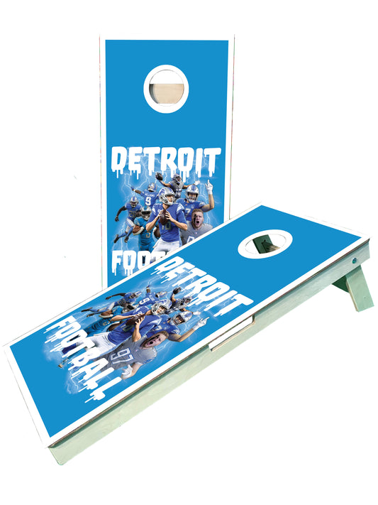 Detroit Football Team Players Pro Cornhole Boards