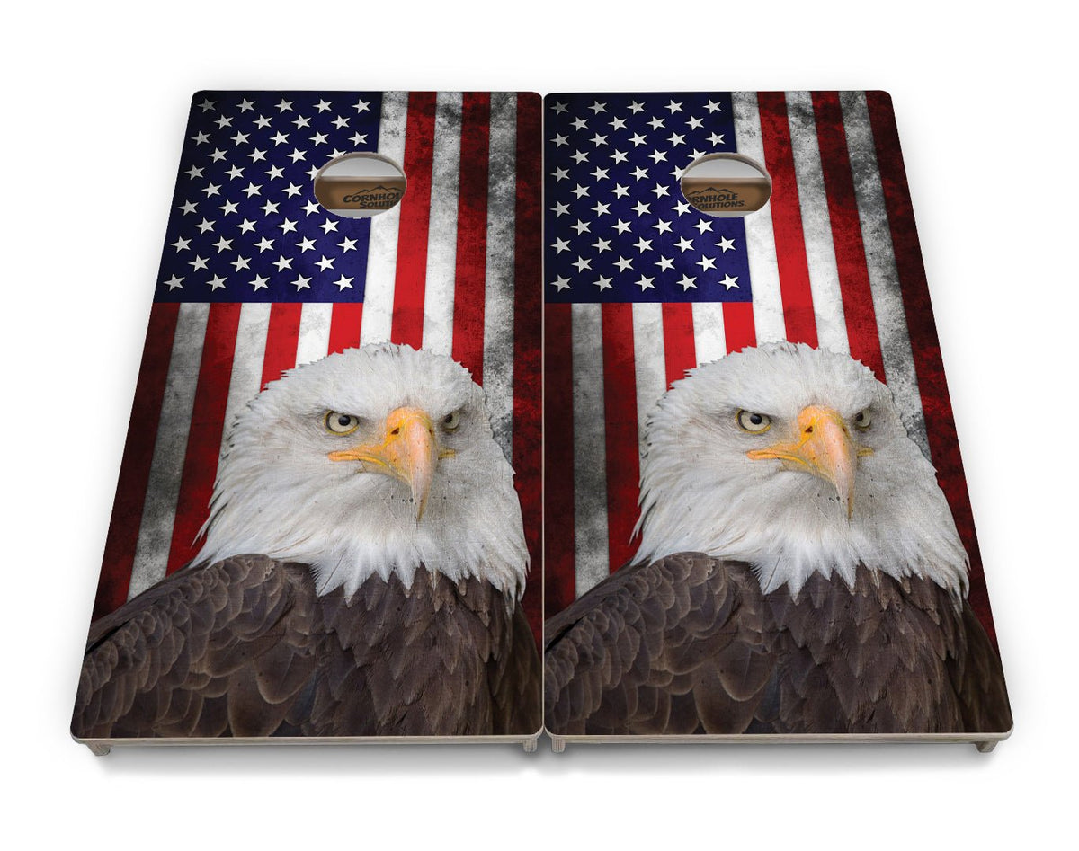 Eagle USA Flag Cornhole Boards – Tournament Series