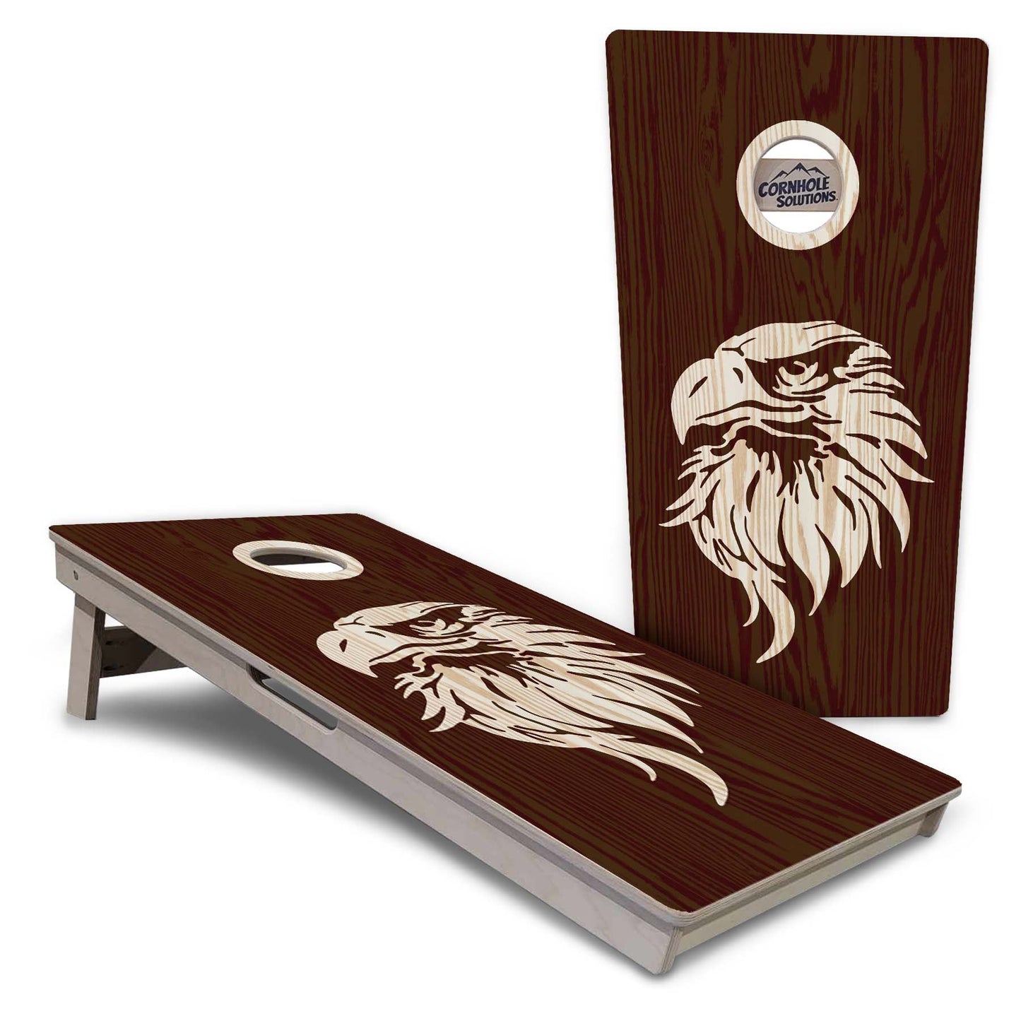 Stained Flag & Eagle Cornhole Boards - Professional Tournament Series
