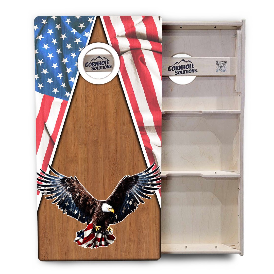 Eagle Triangle Wood Cornhole Boards – Tournament Series