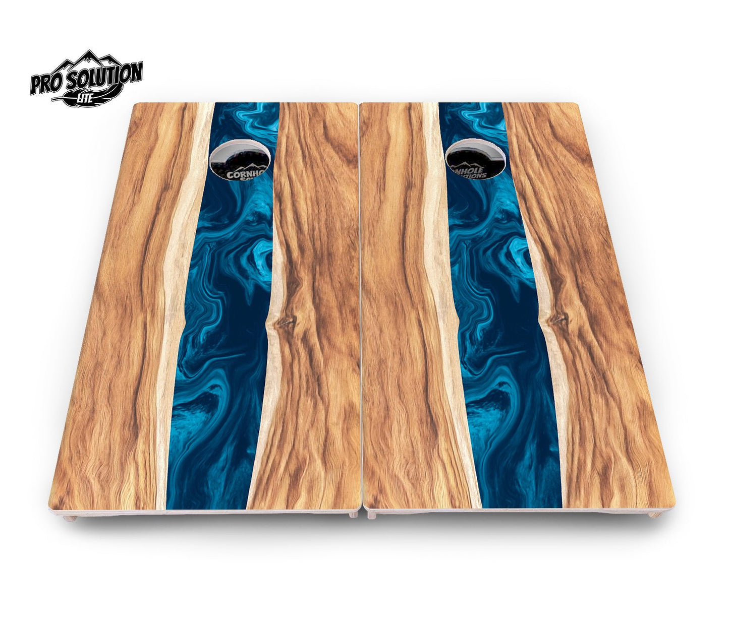 Live Edge River Cornhole Boards – Pro Lite or Pro Elite