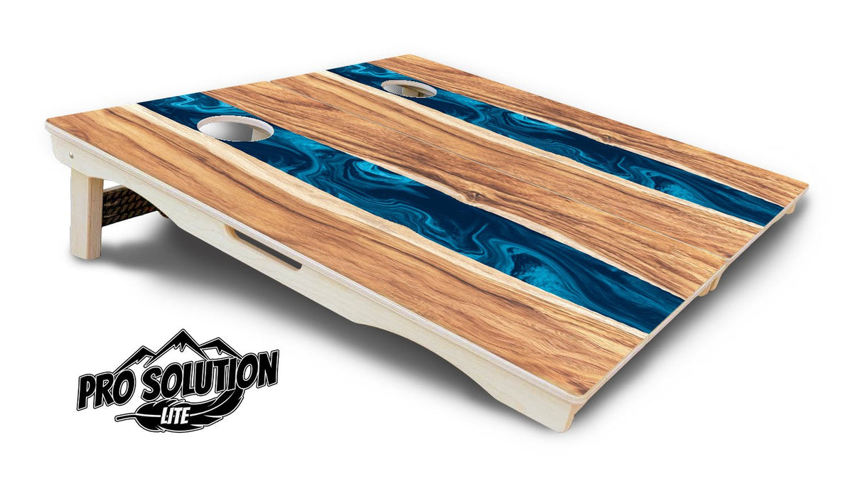 Live Edge River Cornhole Boards – Pro Lite or Pro Elite