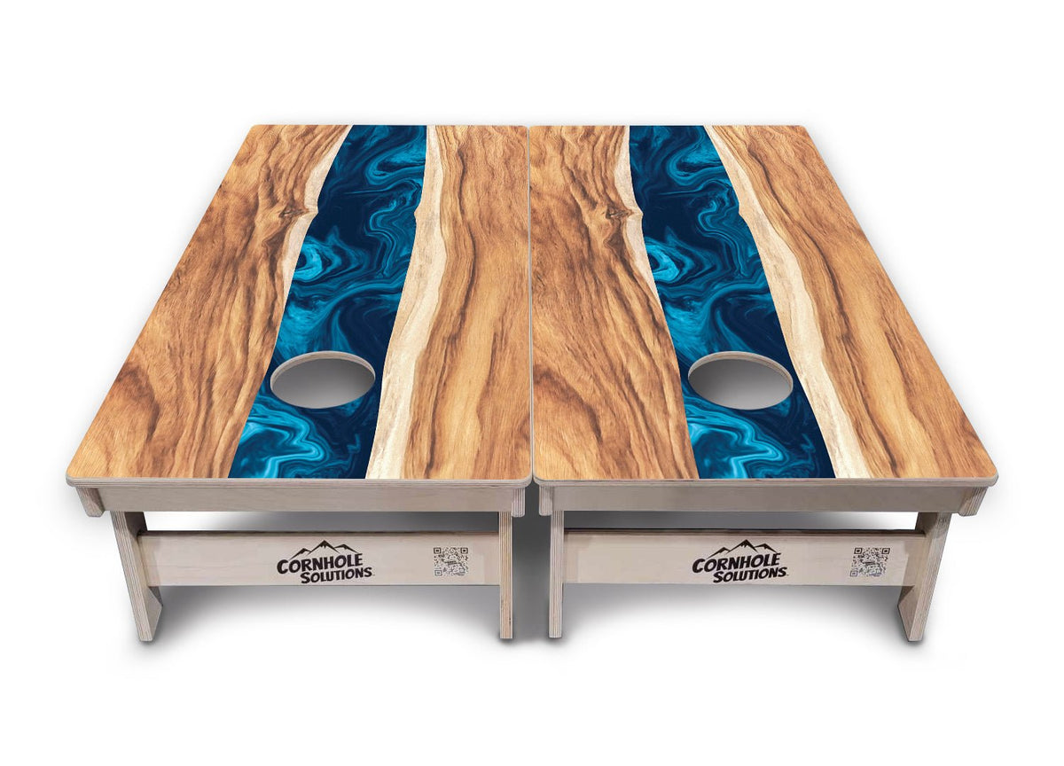 Live Edge River Cornhole Boards – Tournament Series