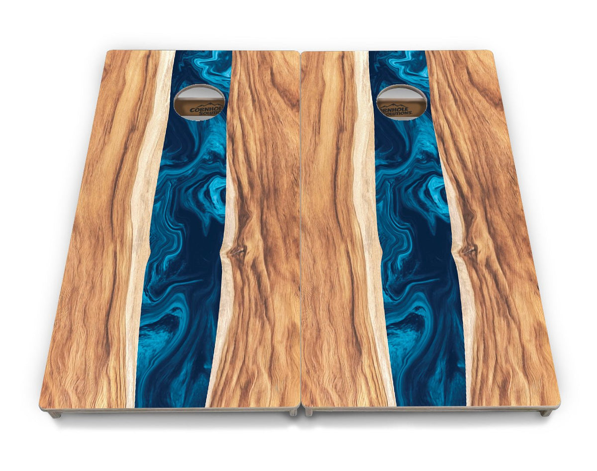 Live Edge River Cornhole Boards – Tournament Series