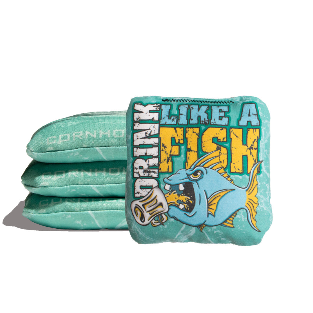 Drink Like A Fish Bags - 6 Inch Official Pro Cornhole Bags