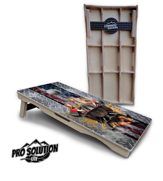 Fire Fighter Cornhole Boards - Pro Solution Lite Series
