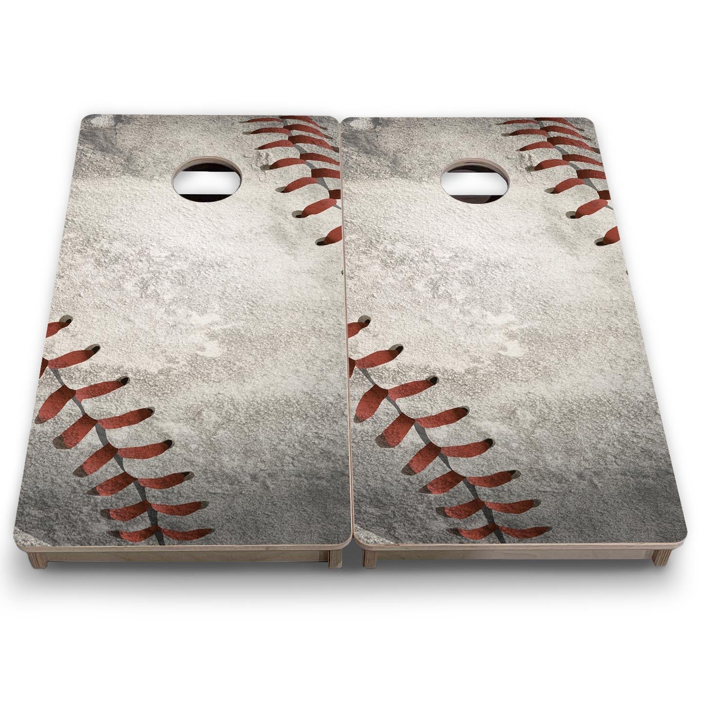 Worn Baseball - Mini or Vacation Size Cornhole Boards