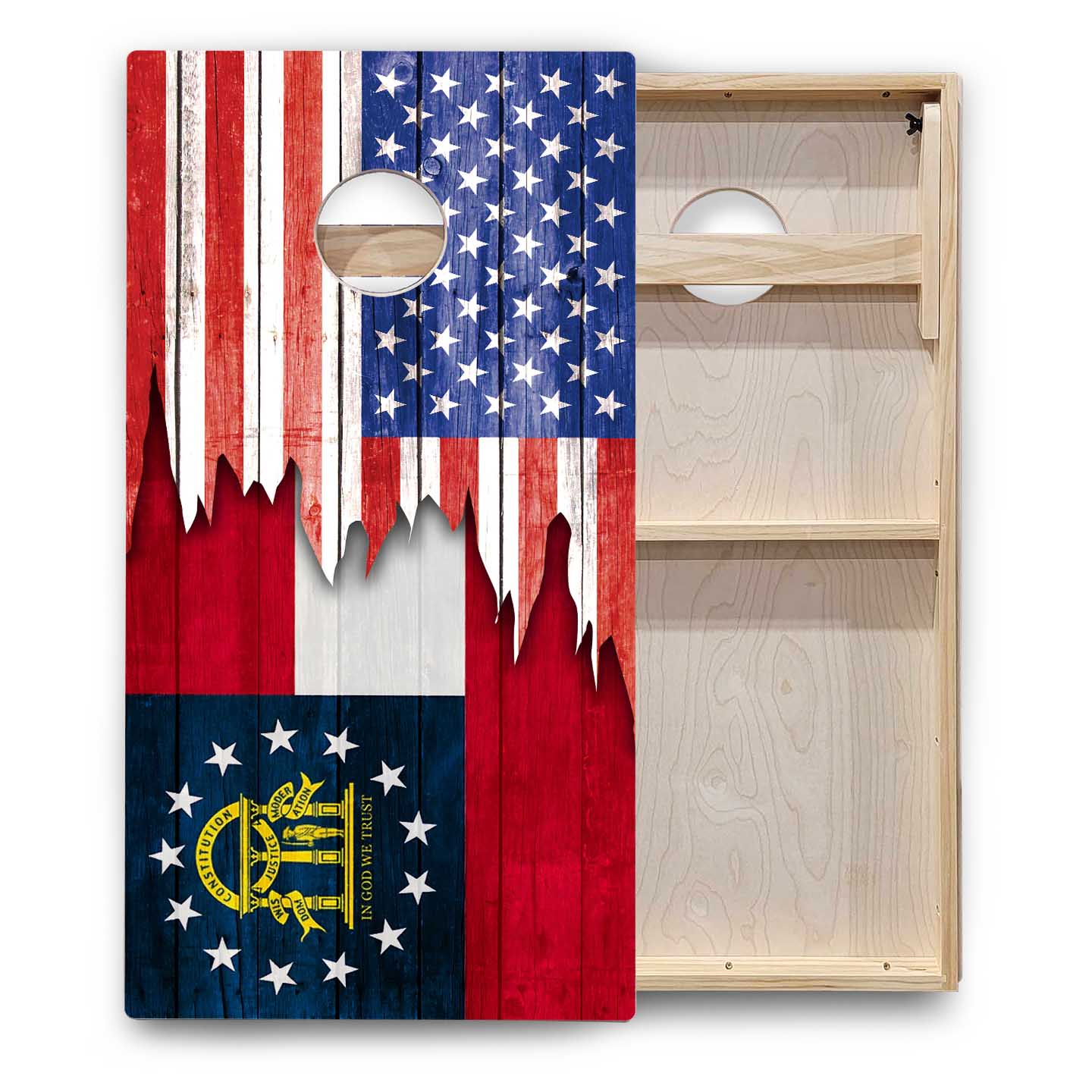 State Flags Alabama to Georgia Cornhole Boards - Backyard Series