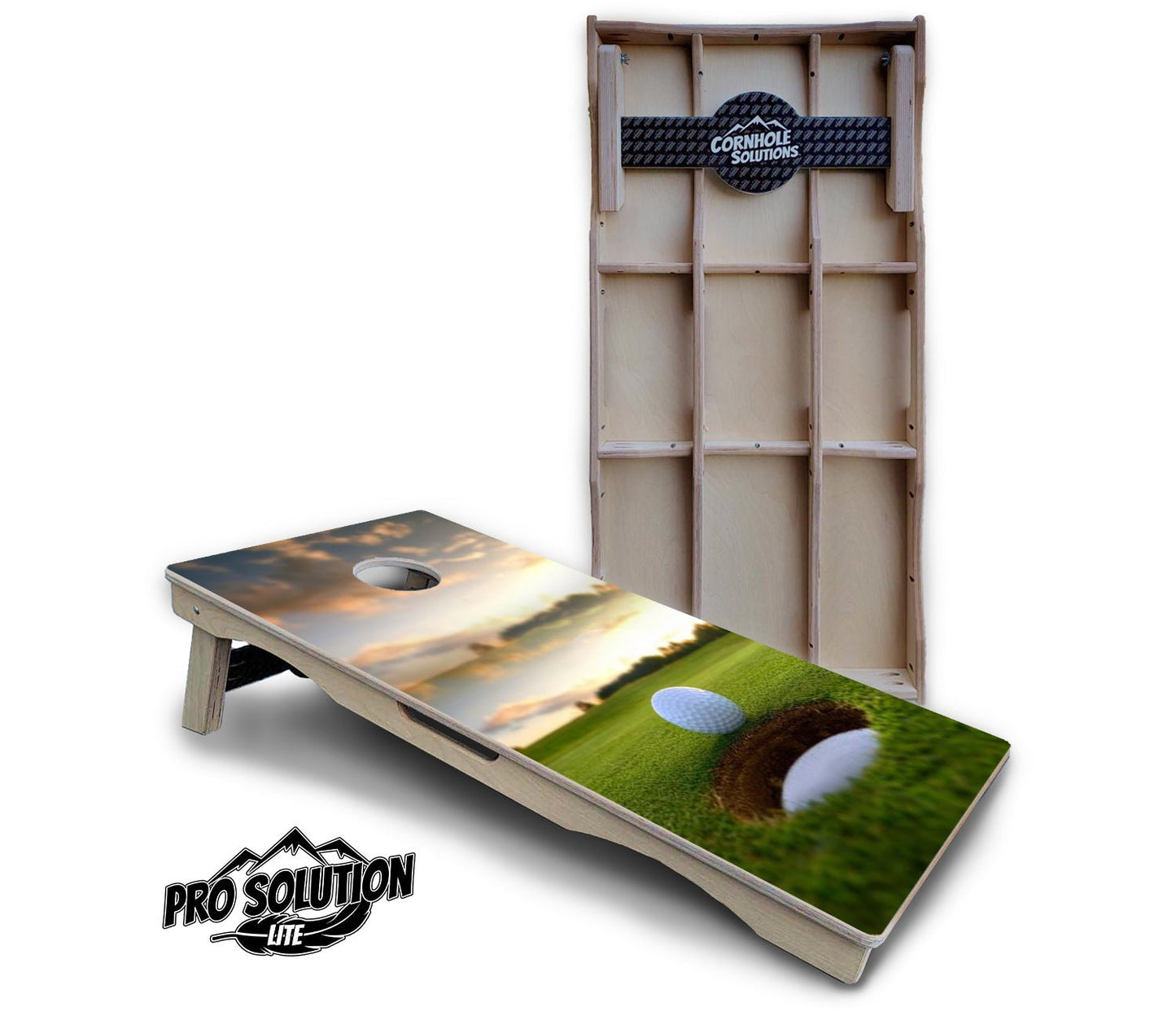 Golf Sunset Cornhole Boards – Pro Lite or Pro Elite