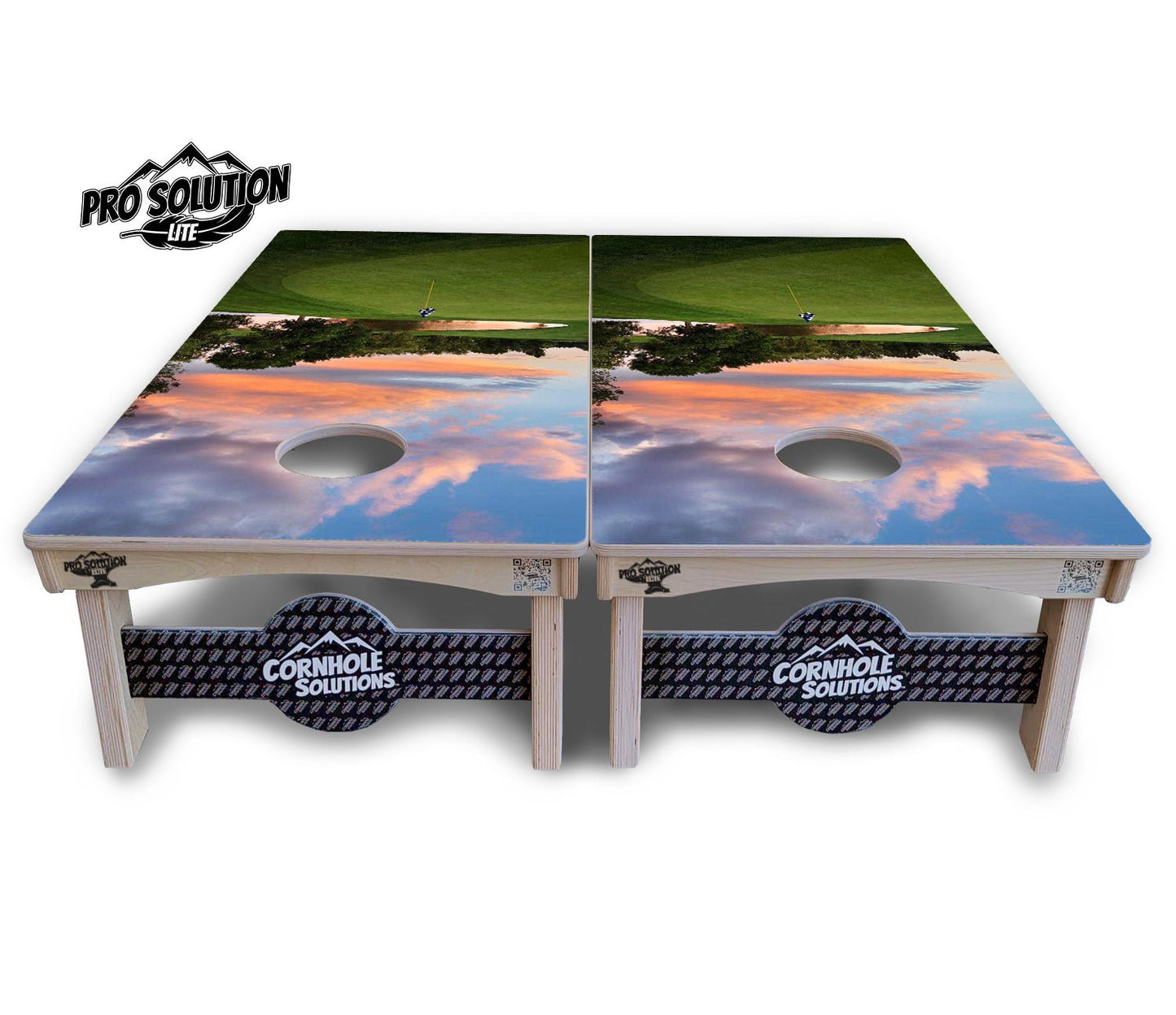 Golf Sunset Cornhole Boards – Pro Lite or Pro Elite
