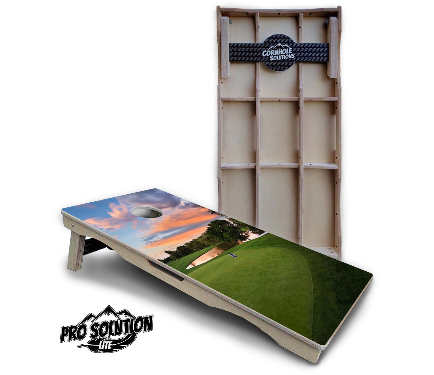 Golf Sunset Cornhole Boards – Pro Lite or Pro Elite