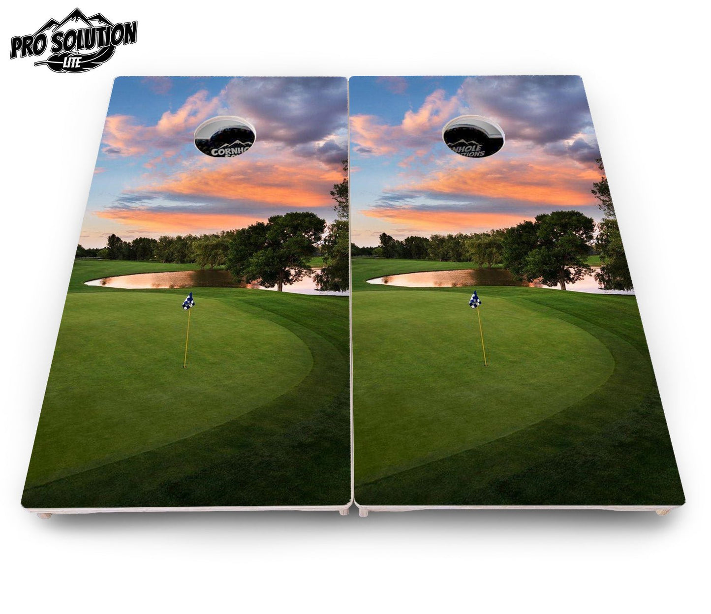 Golf Sunset Cornhole Boards – Pro Lite or Pro Elite
