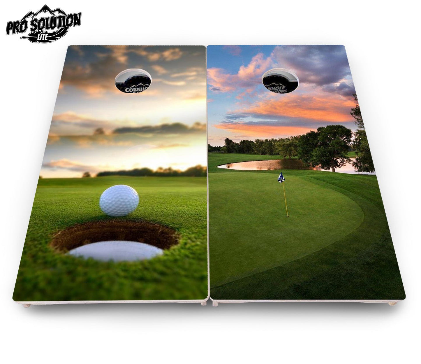 Golf Sunset Cornhole Boards – Pro Lite or Pro Elite
