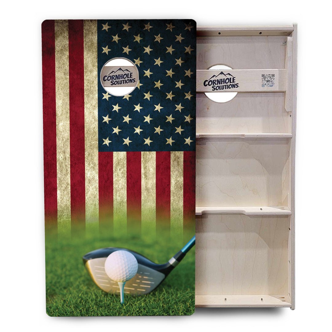 Golf Flag Cornhole Boards – Tournament Series