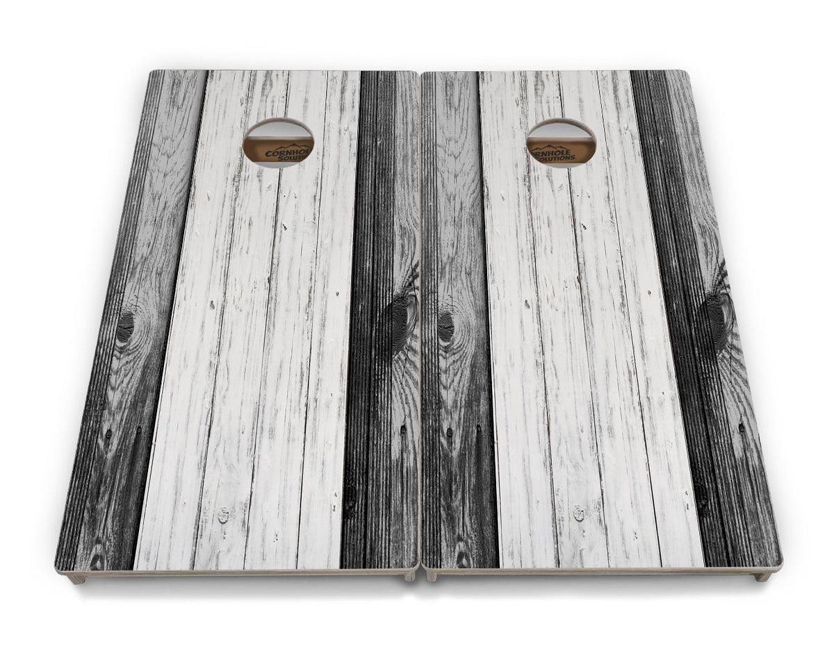 Grey Two Tone Slats Cornhole Boards – Tournament Series