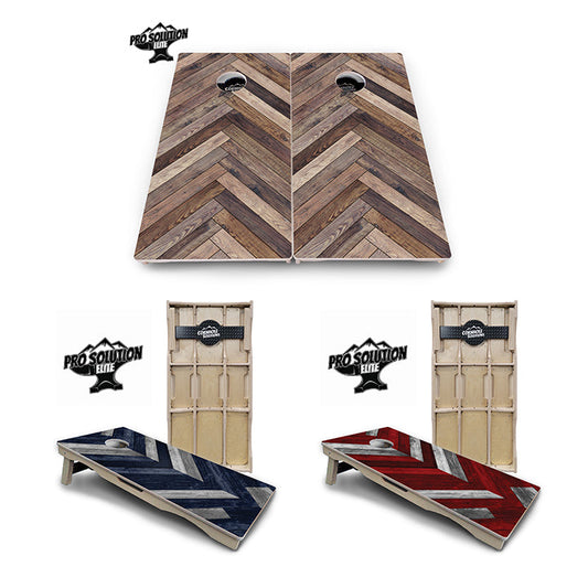 Herringbone Cornhole Boards - Pro Solution Elite Series