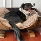 Whiskey Barrel Dog Bed- Josie approved!