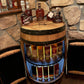 Bourbon Barrel Cabinet with multicolor LED's -engraving available
