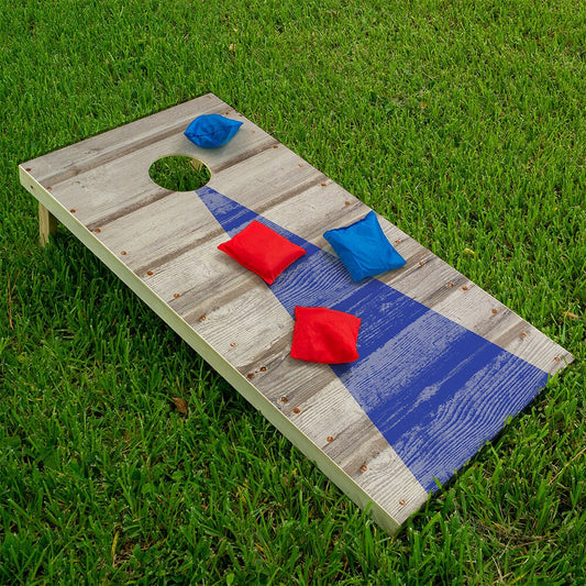 Blue Arrow - Cornhole Board Wrap - Set of 2