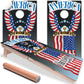 Eagle and Flag - Cornhole Board Wrap - Set of 2