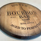 Customized Bourbon Barrel Head Bar Sign
