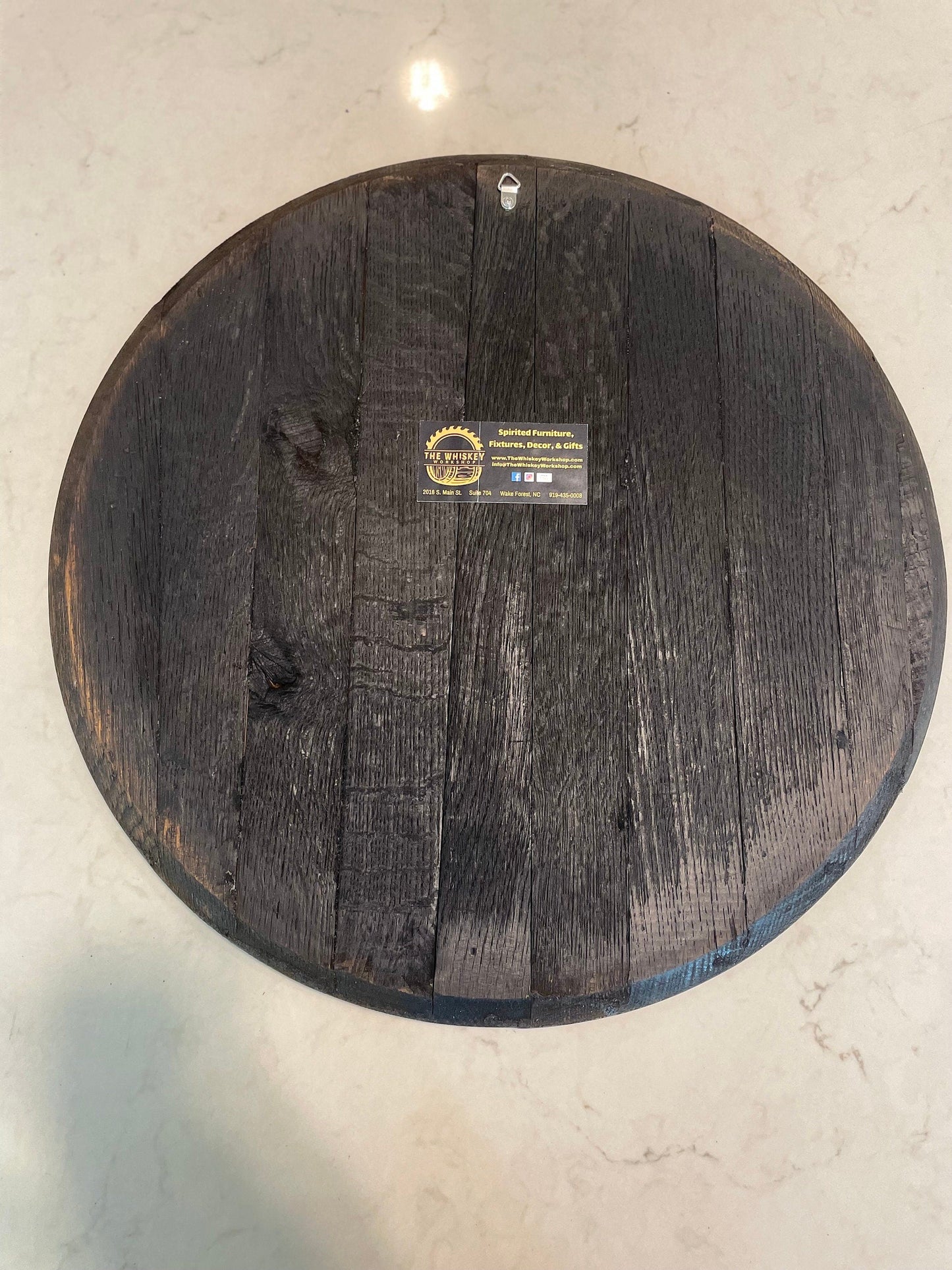 Customized Bourbon Barrel Head Bar Sign