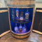 Bourbon Barrel Cabinet with multicolor LED's -engraving available