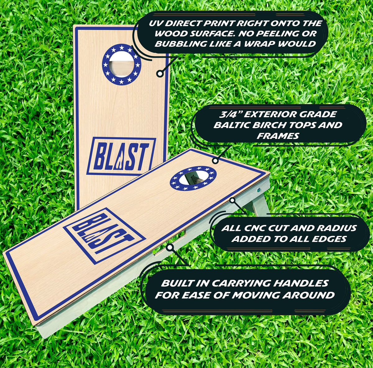 Eagle American Flag Fireworks Cornhole Boards