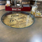 Custom made Bourbon Barrel Bistro/Pub Table Table with glass insert- Custom designed laser engraving available