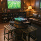 Bourbon Barrel Arcade Table- 60 Retro 8 bit Games Included