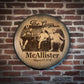 Custom Commemorative Photo Engraved Whiskey Barrel Head