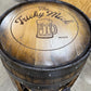 Custom made Bourbon Barrel Bistro/Pub Table Table with glass insert- Custom designed laser engraving available
