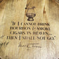 Custom made Bourbon Barrel Bistro/Pub Table Table with glass insert- Custom designed laser engraving available