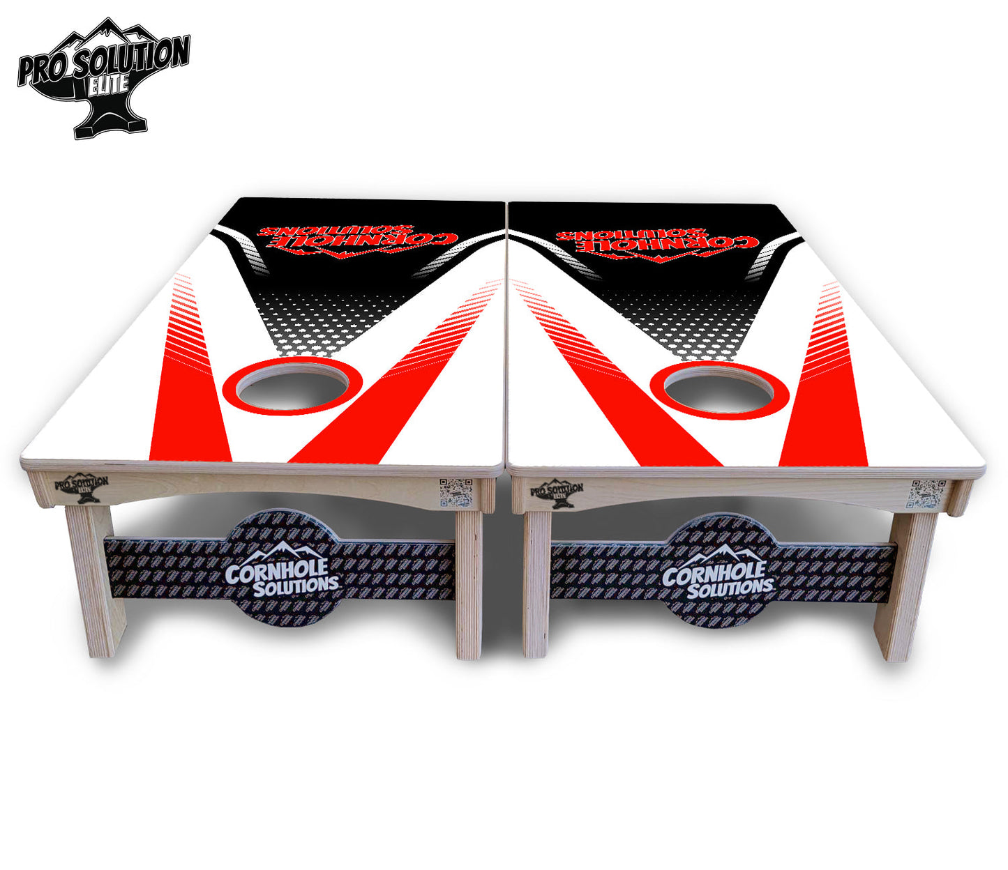 Red & Black CS Logo Cornhole Boards - Pro Solution Elite Series