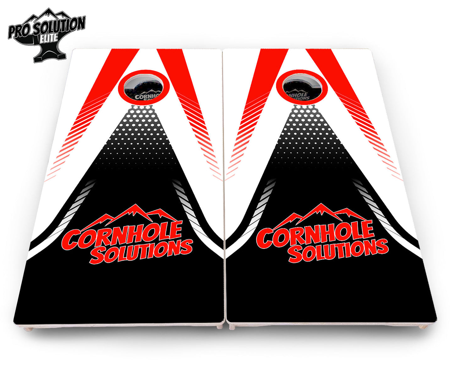 Red & Black CS Logo Cornhole Boards - Pro Solution Elite Series