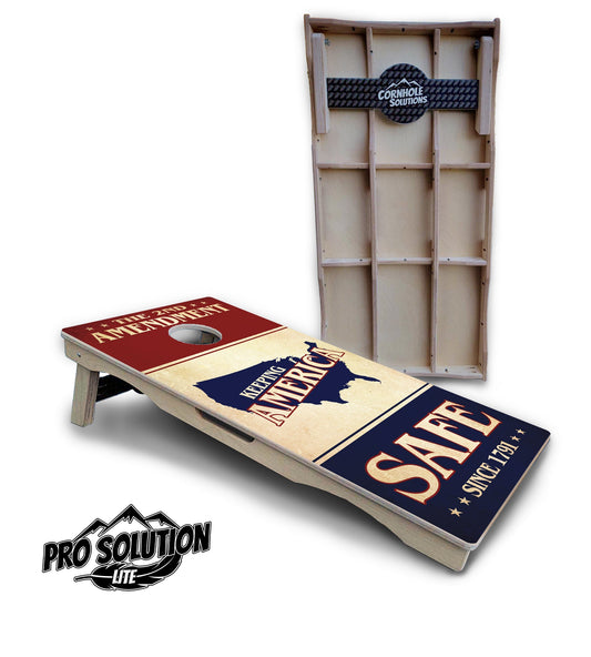 2nd Amendment Flyer Cornhole Boards - Pro Solution Lite Series