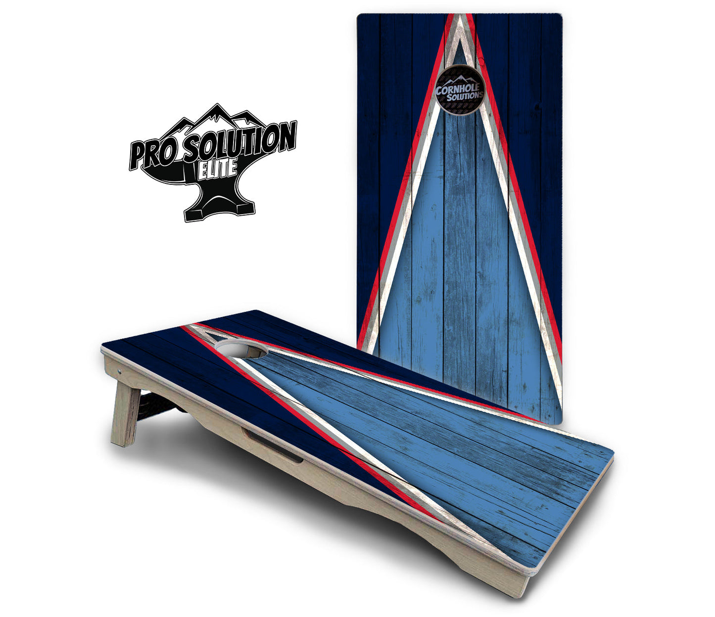 Team Color Triangle Cornhole Boards - Pro Solution Elite Series