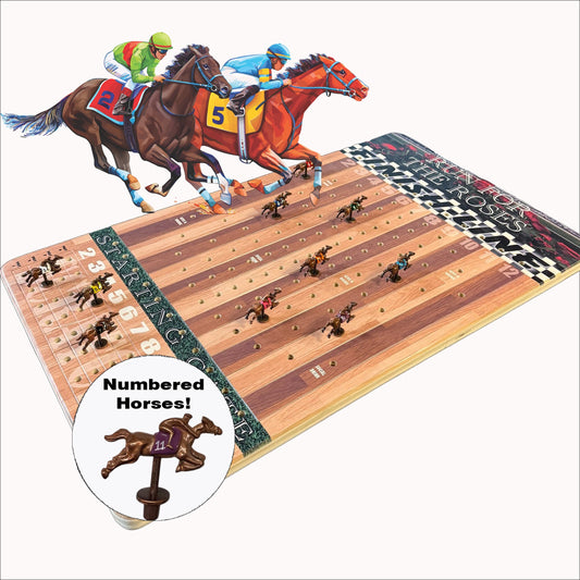 The Horse Race Party Game Striped Track Edition